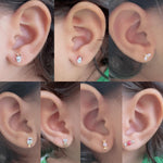 Load image into Gallery viewer, Amira Croissant Diamond Earrings