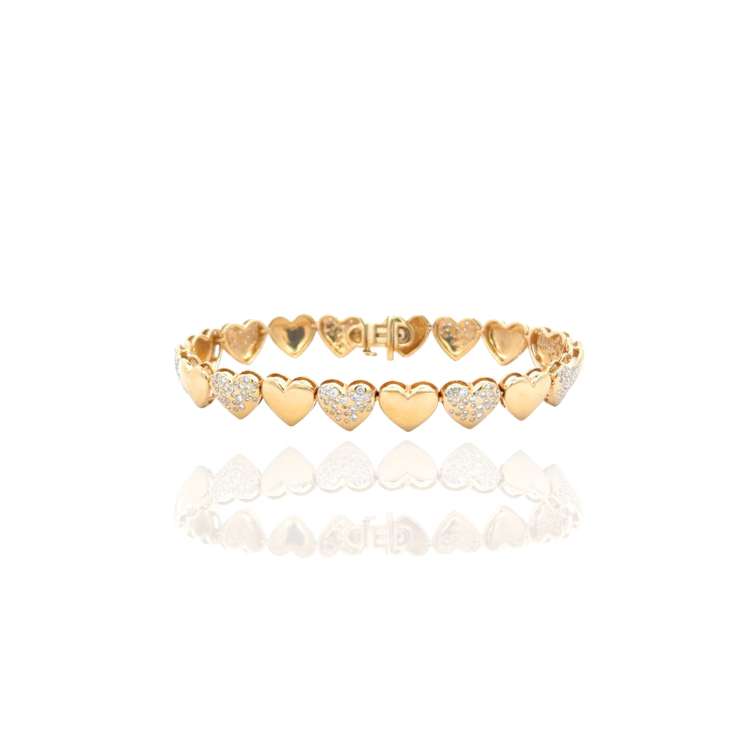Luxury Dazzle Hearts Bracelet