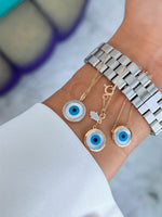 Load image into Gallery viewer, Protection Round Evil Eye Watch Charm
