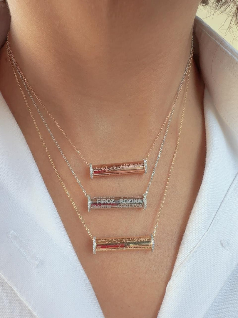 Etched Scroll Necklace