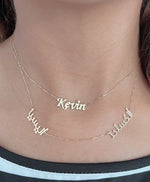 Load image into Gallery viewer, Sentiments Dual Name Necklace