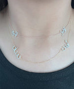Load image into Gallery viewer, Sentiments Dual Name Necklace
