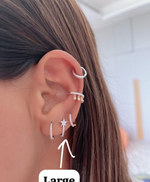 Load image into Gallery viewer, Pave Simple Star Diamond Huggies