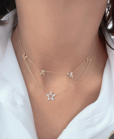 Wilderness Diamond Star or Heart Necklace