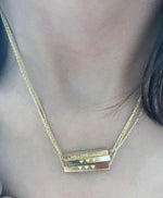 Load image into Gallery viewer, Etched Four Sided 3D Bar Necklace