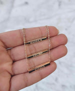 Load image into Gallery viewer, Etched Four Sided 3D Bar Necklace