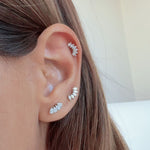 Load image into Gallery viewer, Drops of Radiance Multi Diamond Curve Piercing