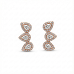 Load image into Gallery viewer, Drops of Radiance Statement 3 Pear Diamond Ear Studs
