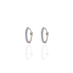Load image into Gallery viewer, Pave Simple Diamond Huggies