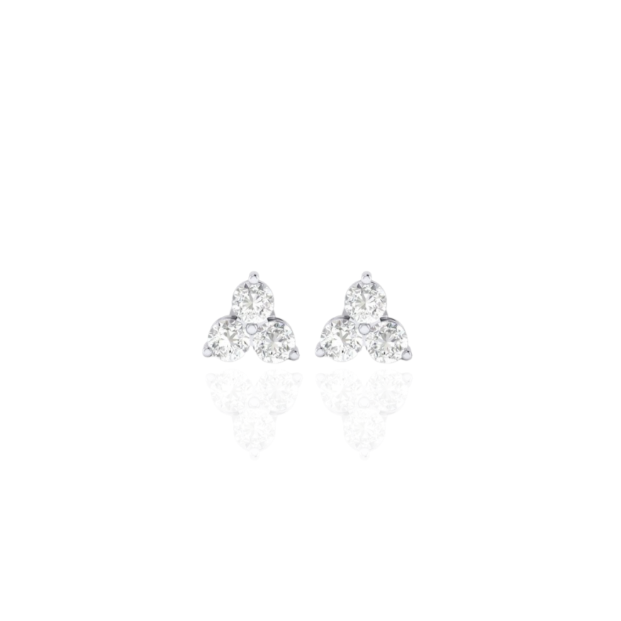 Drops of Radiance 3 Diamonds Ear Studs