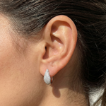 Load image into Gallery viewer, Teardrop Diamond Pave Huggies