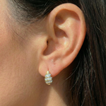 Load image into Gallery viewer, Croissant Diamond Huggies