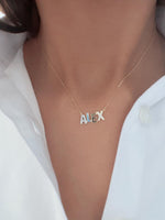 Load image into Gallery viewer, Rainbow Diamond and Enamel Necklace