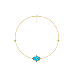 Load image into Gallery viewer, Protection Hamza Hand Evil Eye Anklet