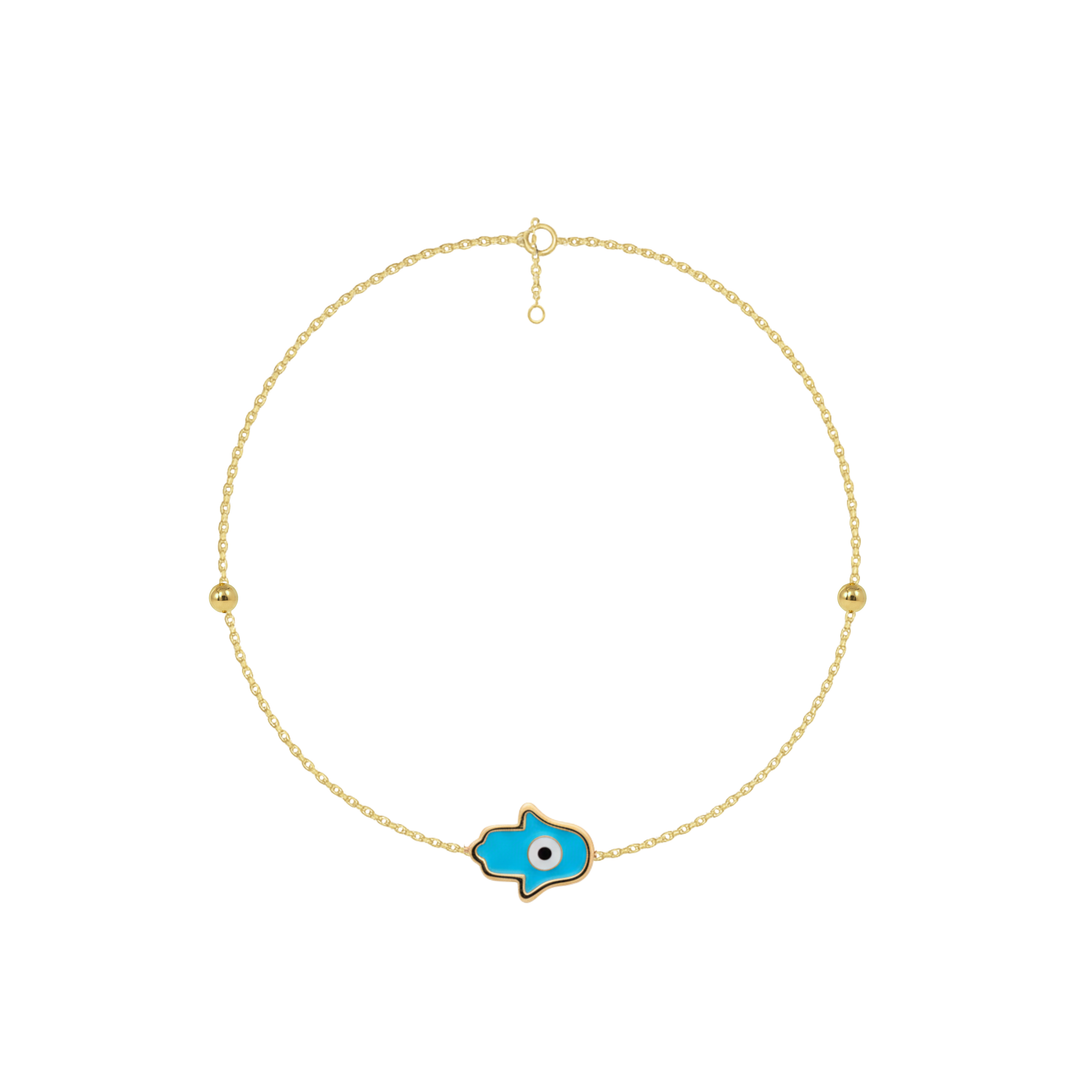 Protection Hamza Hand Evil Eye Anklet
