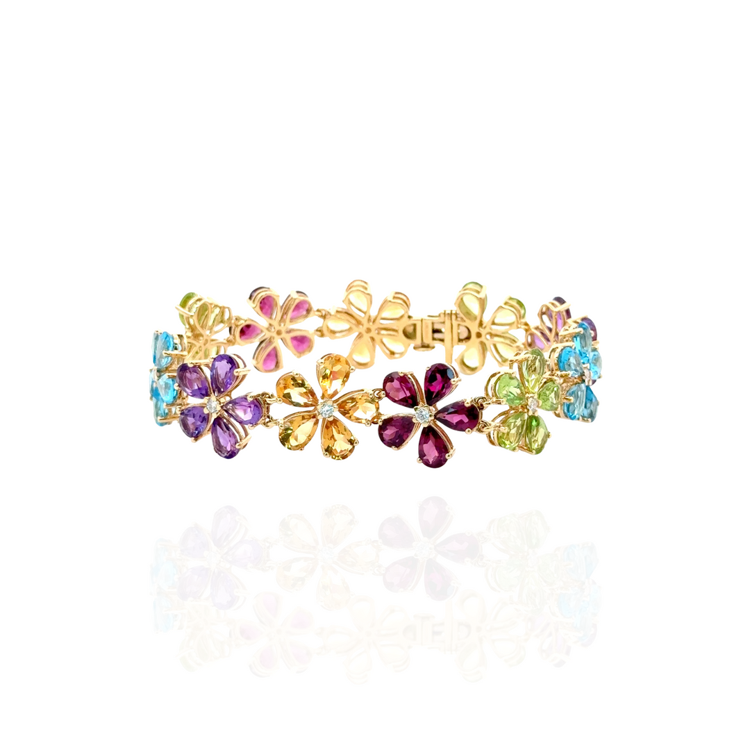 Luxury Multi Colour Sapphire Spring Bracelet