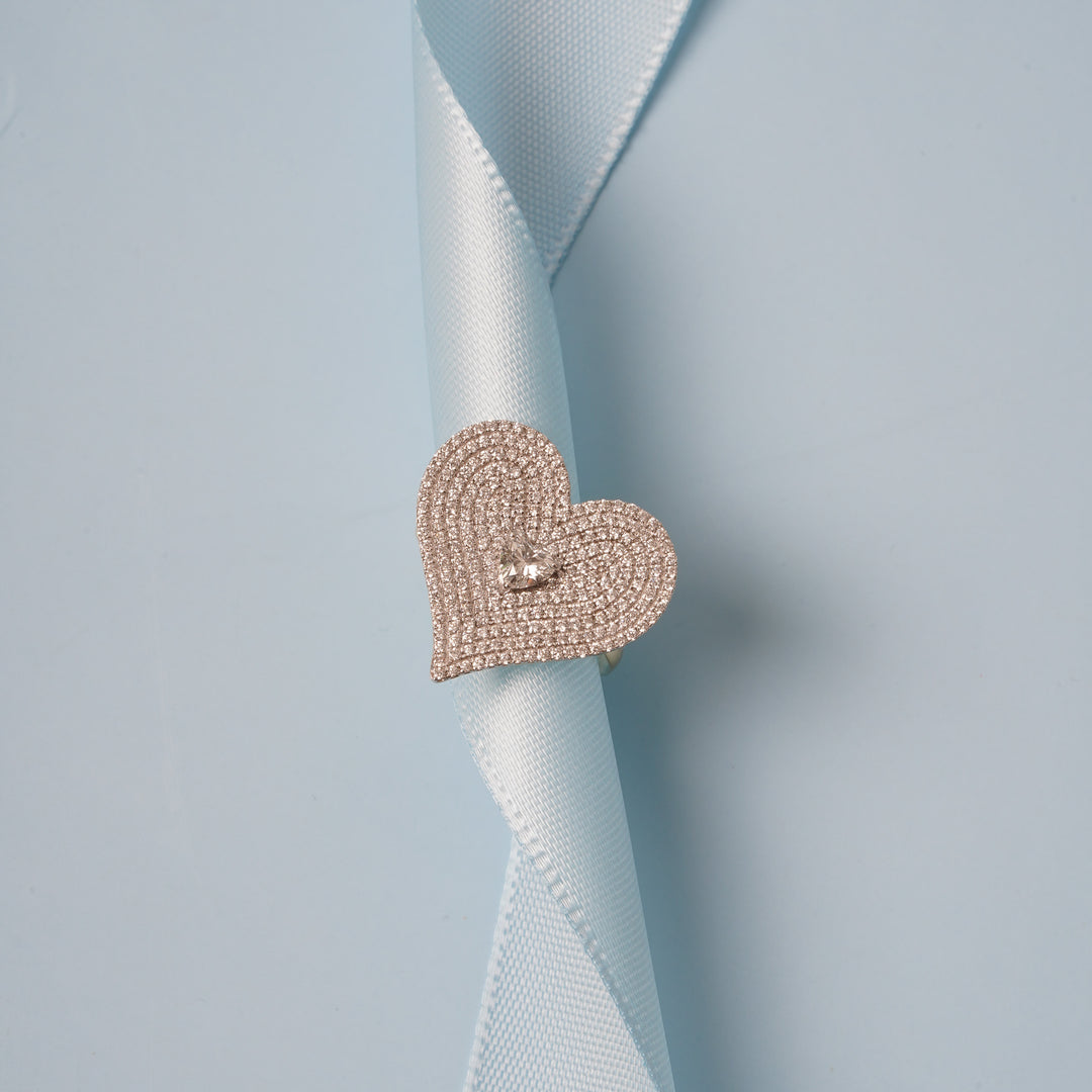 Amour Bedazzled Heart Ring