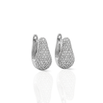 Load image into Gallery viewer, Pave Diamond Teardrop Huggies