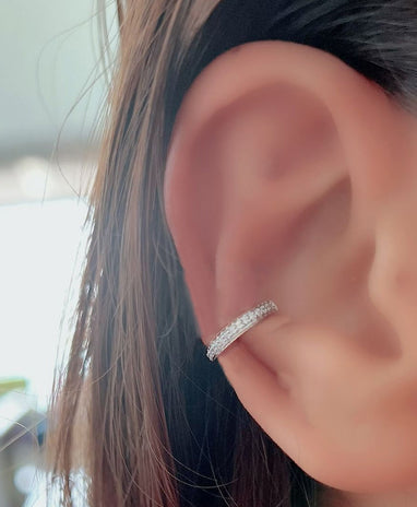 Pave Simple Gold Outline Ear Cuff