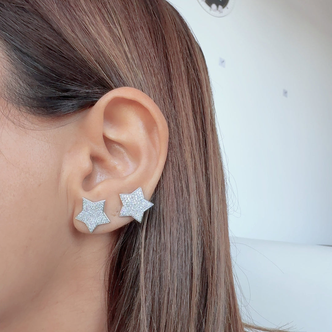 Wilderness Large Diamond Star Earrings