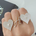 Load image into Gallery viewer, Amour Bedazzled Heart Ring
