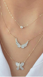 Load image into Gallery viewer, Wilderness Diamond Butterfly Necklace