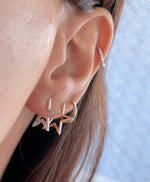 Load image into Gallery viewer, Wilderness Large Star Outline Earrings