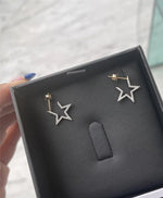 Load image into Gallery viewer, Wilderness Large Star Outline Earrings