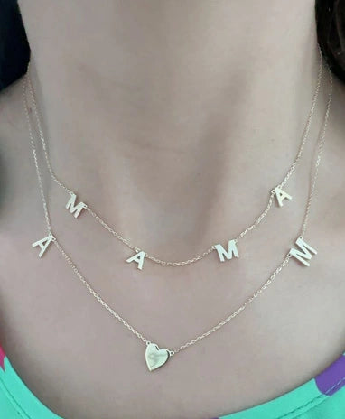 Sentiments Spaced Out Initial Necklace