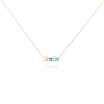 Load image into Gallery viewer, Rainbow Enamel Single Name Necklace