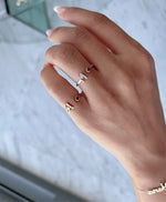 Load image into Gallery viewer, Sentiments Alphabet and Birthstone Ring