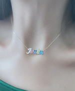Load image into Gallery viewer, Rainbow Enamel Single Name Necklace