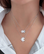 Load image into Gallery viewer, Etched Puzzle Gold Necklace