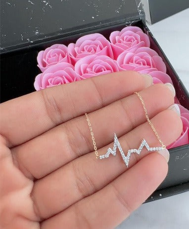 Amour Heart beat Diamond Necklace