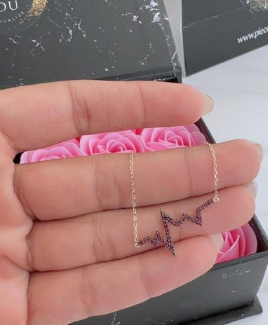 Amour Heart beat Diamond Necklace