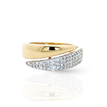 Load image into Gallery viewer, Gold & Pavé Diamond Claw Ring