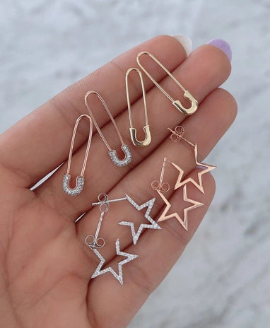 Pin it Up Safety Pin Earrings