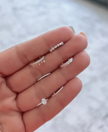 Pave Single Line Diamond Ear Cuff