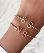 Load image into Gallery viewer, Sentiments Dual Alphabets Bangle