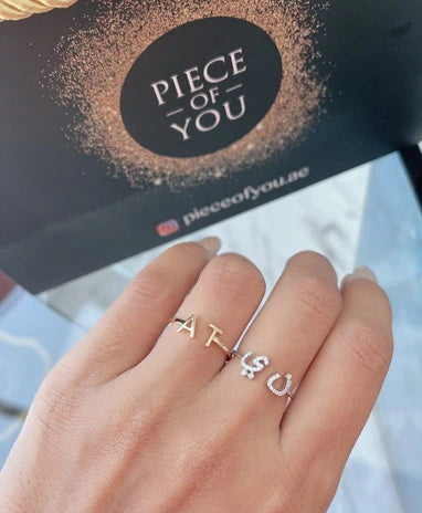 Sentiments Two Alphabets Ring