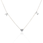 Load image into Gallery viewer, Amour Diamond Alphabets Necklace