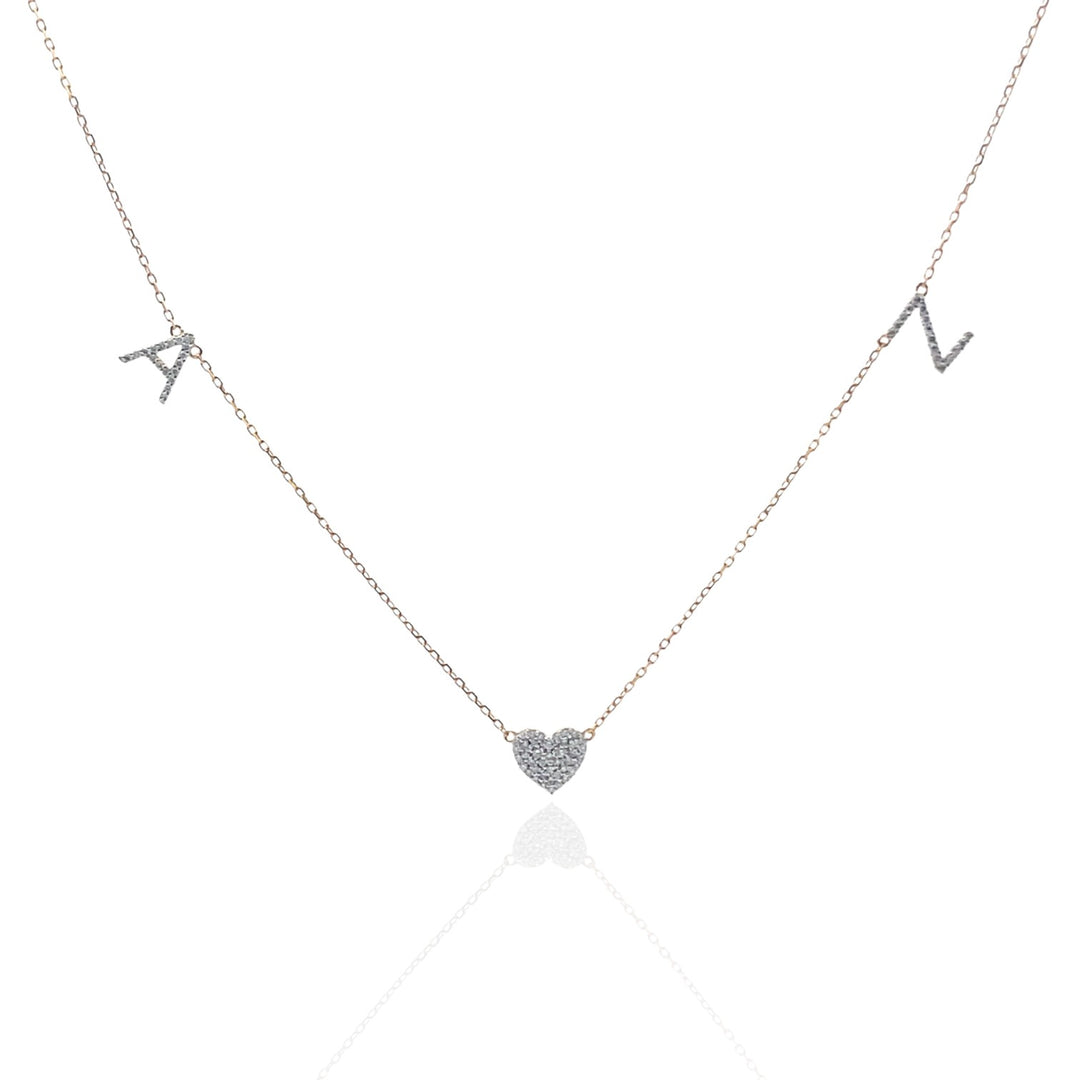Amour Diamond Alphabets Necklace