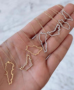 Load image into Gallery viewer, World Map Necklace