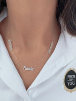 Load image into Gallery viewer, Sentiments Trio Name Necklace