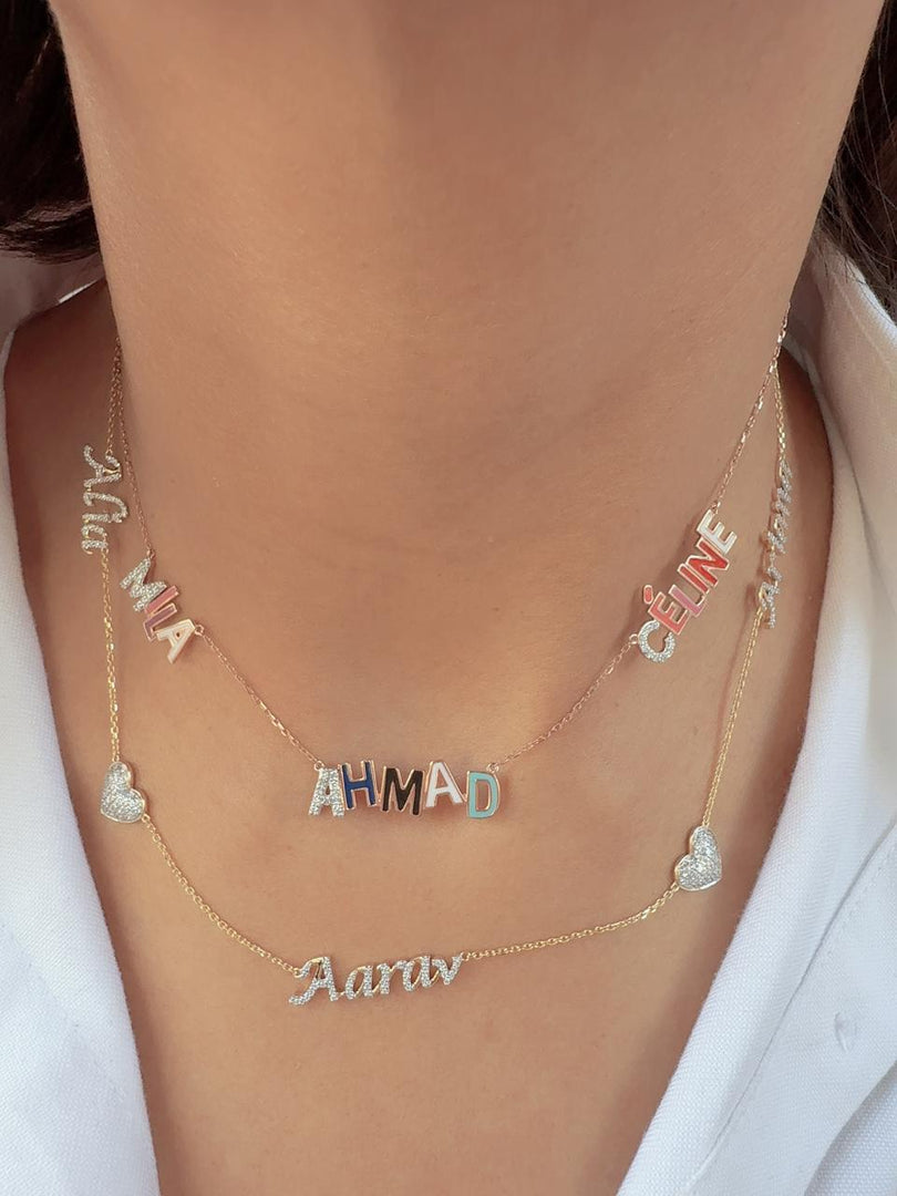 Sentiments Trio Name Necklace
