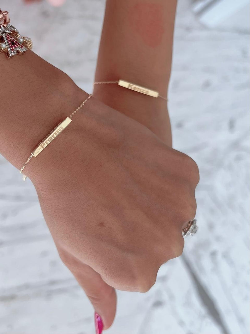 Etched Bar Bracelet