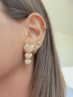 Load image into Gallery viewer, Luxury edit Detachable Heart Earrings