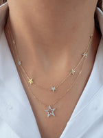 Load image into Gallery viewer, Wilderness Multi- Star Chain Necklace