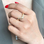 Load image into Gallery viewer, Wave Gold Statement Ring