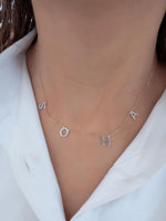 Load image into Gallery viewer, Sentiments Spaced Out Initial Necklace